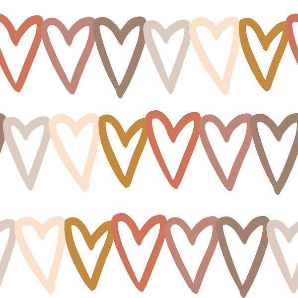 Indy Bloom Fabric Infatuated Valentine Linked Hearts in White 04 – Fabric by Missy Rose