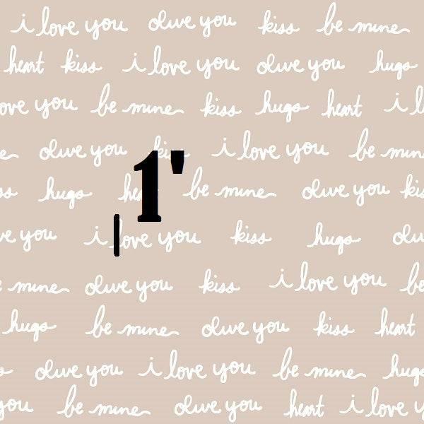 Indy Bloom Fabric Infatuated Valentine Love notes Marshmallow 08 – Fabric by Missy Rose