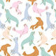 Indy Bloom Fabric - Laguna Summer - Sea Lions Pastel 03