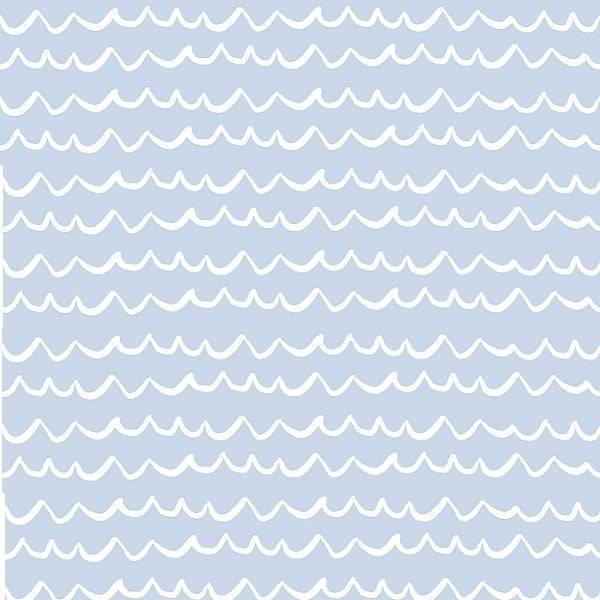 Indy Bloom Fabric Laguna Summer Sea Waves In Periwinkle 14 – custom printed pre-order fabric Australia | Fabric by Missy Rose