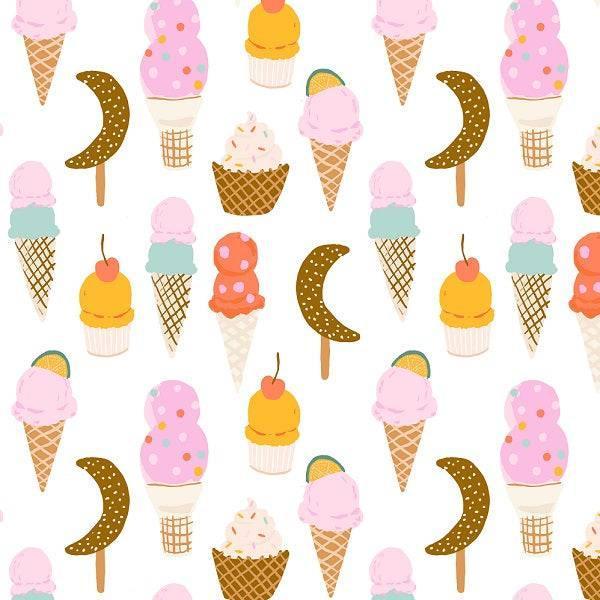 Indy Bloom Fabric Laguna Summer Ice Cream Parlour 06 – custom printed pre-order fabric Australia | Fabric by Missy Rose