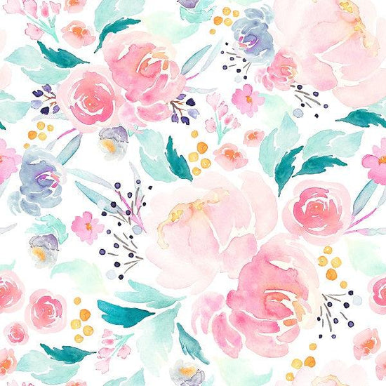 Indy Bloom Fabric - Mermaid Lagoon - Floral 01 - Fabric by Missy Rose Pre-Order