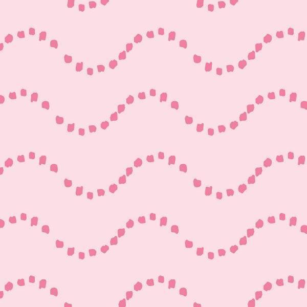 Indy Bloom Fabric Mermaid Lagoon Waves In Blush 02 – custom printed pre-order fabric Australia | Fabric by Missy Rose