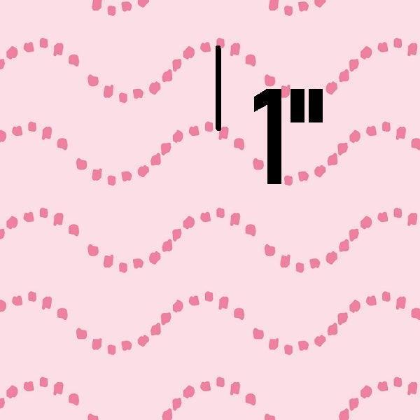 Indy Bloom Fabric Mermaid Lagoon Waves In Blush 02 – made-to-order custom fabric by the metre | Fabric by Missy Rose
