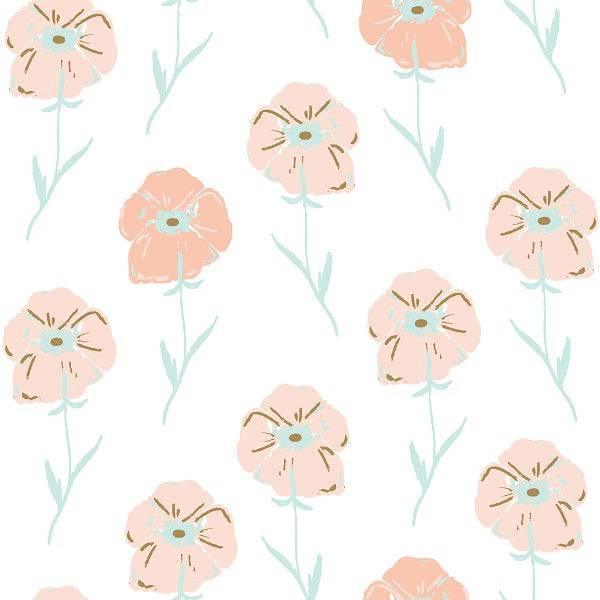 Indy Bloom Fabric Princess Peonies Poppies 03 – made-to-order custom fabric by the metre | Fabric by Missy Rose