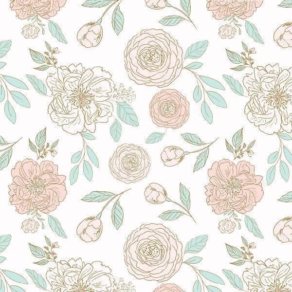 Indy Bloom Fabric Princess Peonies Queen 01 – pre-order designer fabric Australia | Fabric by Missy Rose