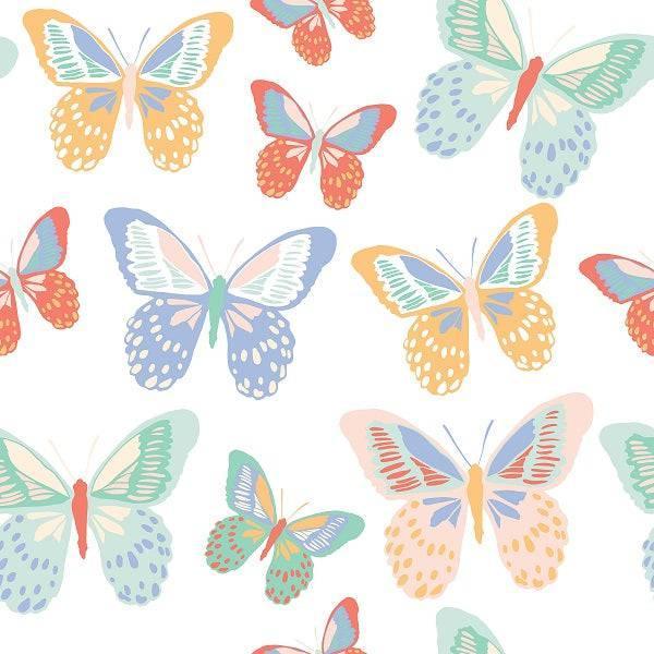 Indy Bloom Fabric Retro Summer Butterfly Rainbow 03 – Australian custom printed fabric pre-order | Fabric by Missy Rose