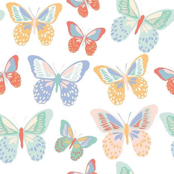 Load image into Gallery viewer, IB Retro Summer - Butterfly Rainbow 03 - Fabric by Missy Rose Pre-Order
