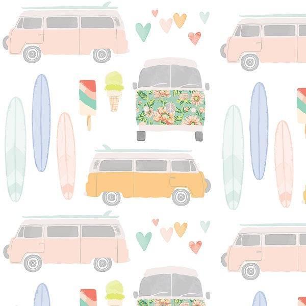 Indy Bloom Fabric Retro Summer Vibes 06 – premium custom printed fabric for sewing | Fabric by Missy Rose