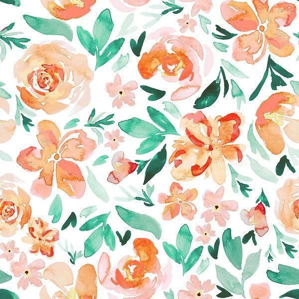 Indy Bloom Fabric Retro Summer Wahine Floral 04 – custom printed pre-order fabric Australia | Fabric by Missy Rose