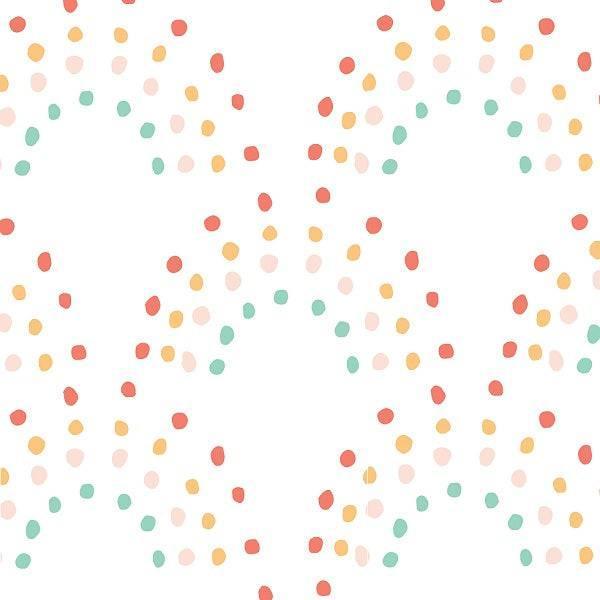 Indy Bloom Fabric Retro Summer White 15 – custom printed pre-order fabric Australia | Fabric by Missy Rose