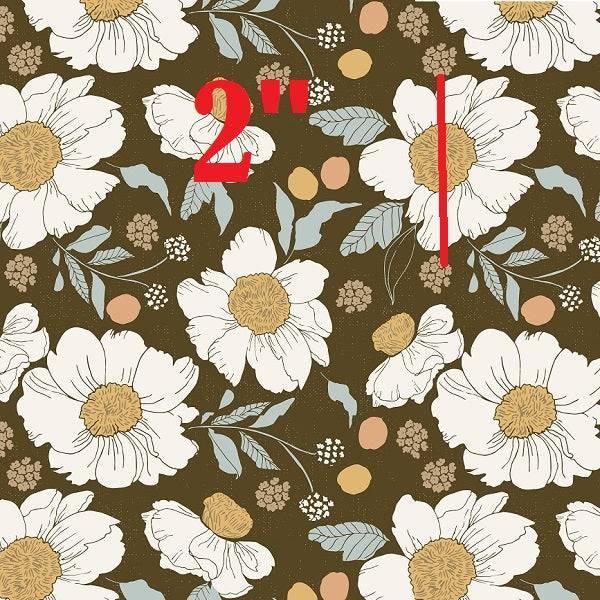 Indy Bloom Fabric Serenity Fall Apricot in Chocolate 02 – custom printed pre-order fabric Australia | Fabric by Missy Rose