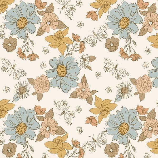 Indy Bloom Fabric Serenity Fall Daffodil 01 – premium custom printed fabric for sewing | Fabric by Missy Rose