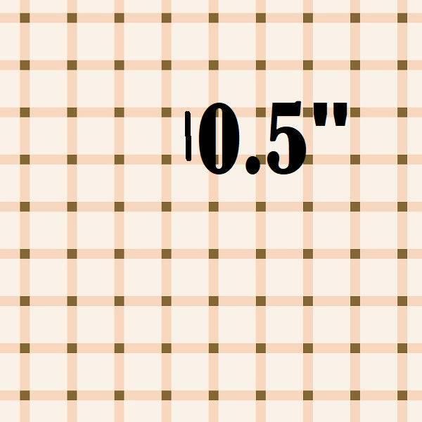 Indy Bloom Fabric Serenity Fall Peachy Pink Gingham 15 – premium custom printed fabric for sewing | Fabric by Missy Rose