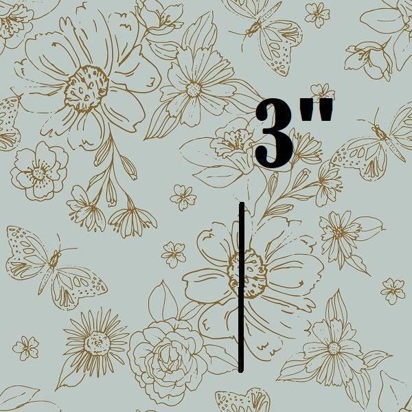 Indy Bloom Fabric Serenity Fall Sketched florals in Blue 05 – premium custom printed fabric for sewing | Fabric by Missy Rose