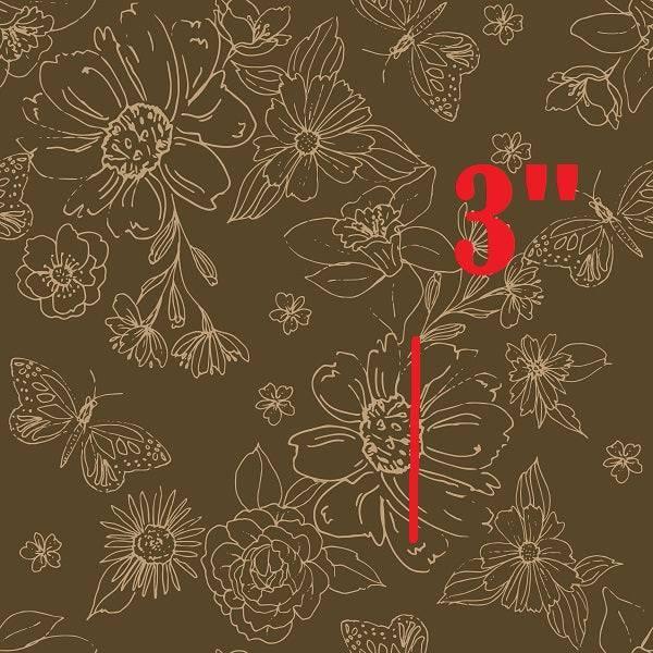Indy Bloom Fabric Serenity Fall Sketched florals in Chocolate 06 – pre-order designer fabric Australia | Fabric by Missy Rose