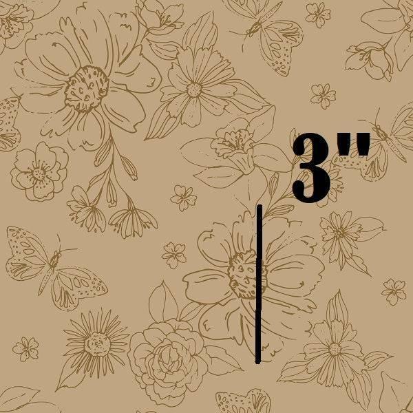 Indy Bloom Fabric Serenity Fall Sketched florals in Mocha 08 – Fabric by Missy Rose