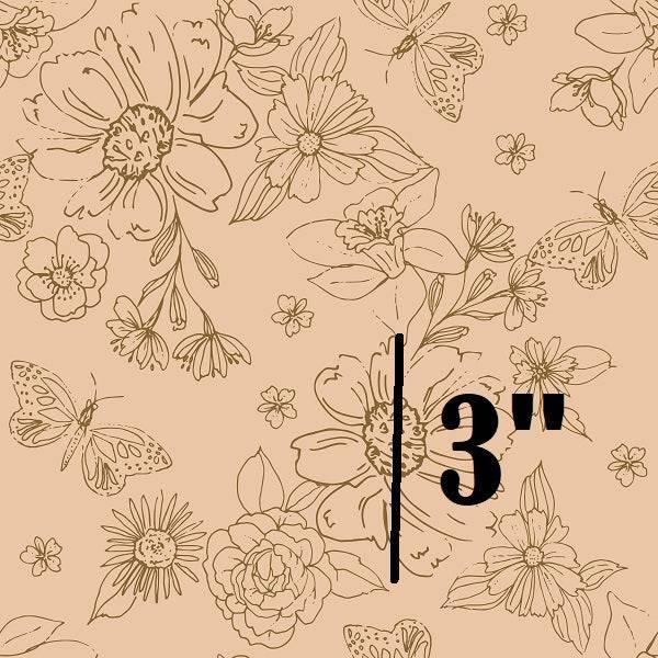 Indy Bloom Fabric Serenity Fall Sketched florals in Peach 09 – Fabric by Missy Rose