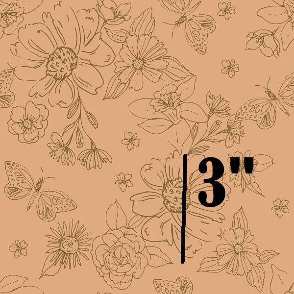 Indy Bloom Fabric Serenity Fall Sketched florals in Rose 10 – premium custom printed fabric for sewing | Fabric by Missy Rose