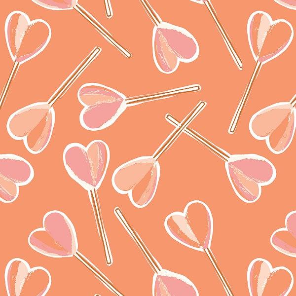 Indy Bloom Fabric - - Sucker For You - Coral 07 - Fabric by Missy Rose Pre-Order