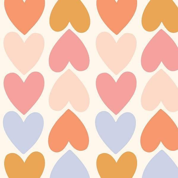 Indy Bloom Fabric - Sucker For You Heart Tracks 02 – custom printed pre-order fabric Australia | Fabric by Missy Rose