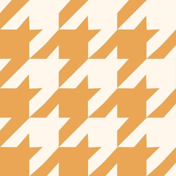 Indy Bloom Fabric Sucker For You Hounds Tooth in Golden 13 – premium custom printed fabric for sewing | Fabric by Missy Rose