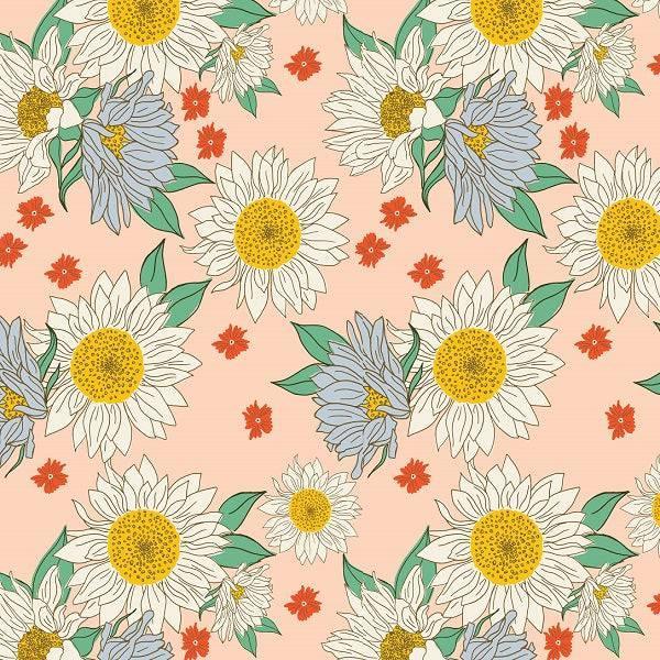 Indy Bloom Fabric Summer Sunshine Blush 01 – pre-order designer fabric Australia | Fabric by Missy Rose