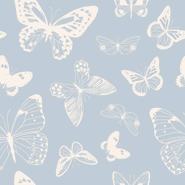 IB Summer Sunshine -Butterflies in Periwinkle 12 - Fabric by Missy Rose Pre-Order