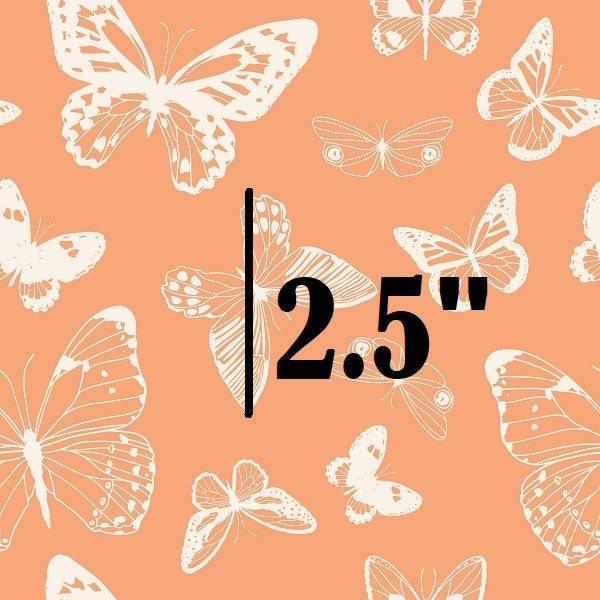 Indy Bloom Fabric Summer Sunshine -Butterfly in Peach 11 – made-to-order custom fabric by the metre | Fabric by Missy Rose