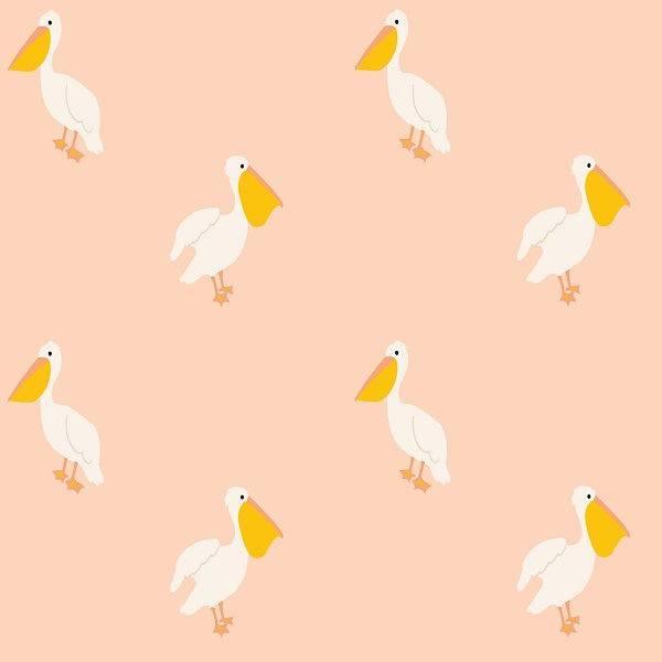 Indy Bloom Fabric Summer Sunshine Pelican in Blush 07 – custom printed pre-order fabric Australia | Fabric by Missy Rose