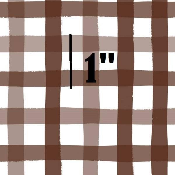Load image into Gallery viewer, IB Sunflower Girl - Gingham Chocolate 04 - Fabric by Missy Rose Pre-Order
