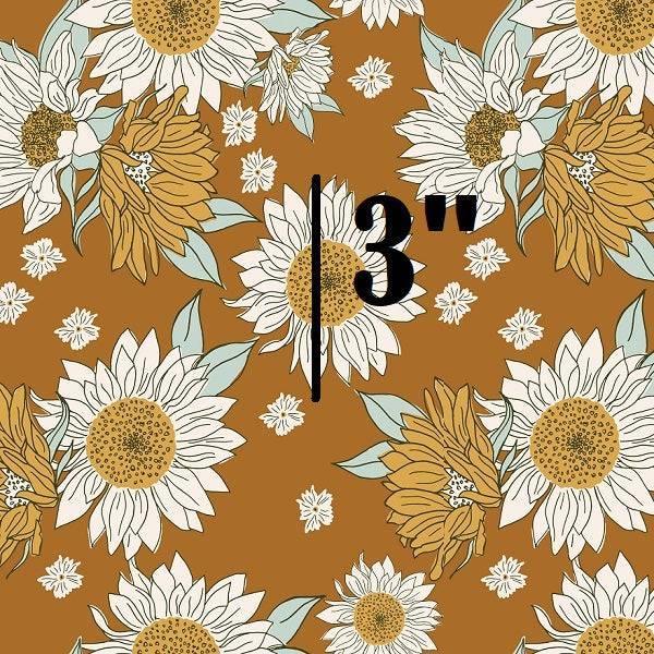 Indy Bloom Fabric Boho Sunflowers in Brown 21 – custom printed pre-order fabric Australia | Fabric by Missy Rose