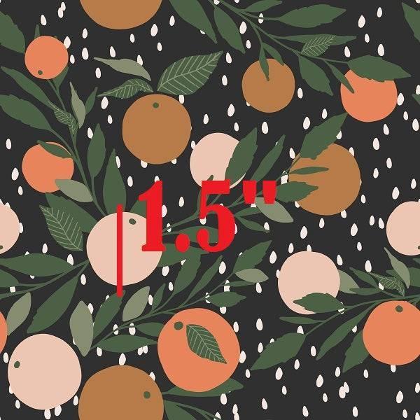 Indy Bloom Fabric Vintage Fruit Black Tangerine Rain 10 – pre-order designer fabric Australia | Fabric by Missy Rose