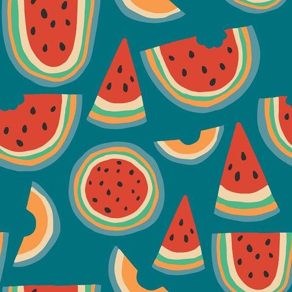 Load image into Gallery viewer, IB Vintage Fruit - Melon Blue 01 - Fabric by Missy Rose Pre-Order
