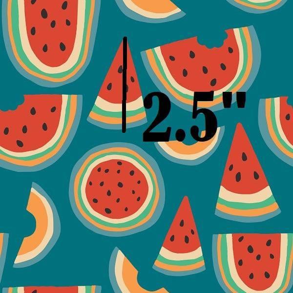 Indy Bloom Fabric Vintage Fruit Melon Blue 01 – premium custom printed fabric for sewing | Fabric by Missy Rose