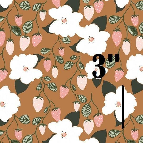 Indy Bloom Fabric Vintage Fruit Strawberry Mustard 12 – made-to-order custom fabric by the metre | Fabric by Missy Rose