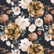 Indy Bloom Fabric - Watercolour Floral - Autumn Cocoa 100