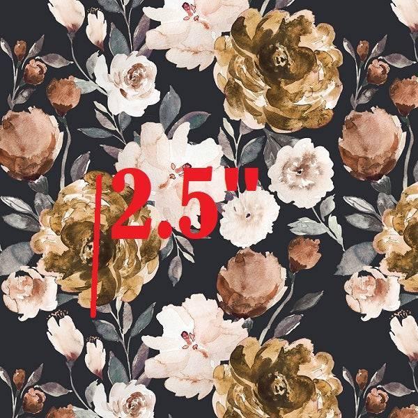 Indy Bloom Fabric Watercolour Floral Autumn Cocoa 100 – custom printed pre-order fabric Australia | Fabric by Missy Rose
