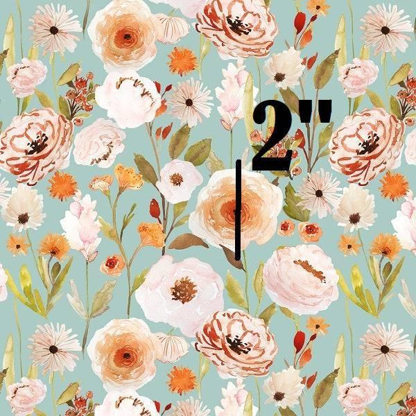 Indy Bloom Fabric Watercolour Floral Autumn Garden Blue 84 – custom printed pre-order fabric Australia | Fabric by Missy Rose