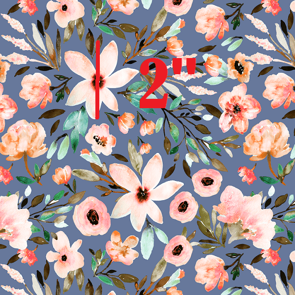 Indy Bloom Fabric Watercolour Floral Azurite Mae 97 – premium custom printed fabric for sewing | Fabric by Missy Rose