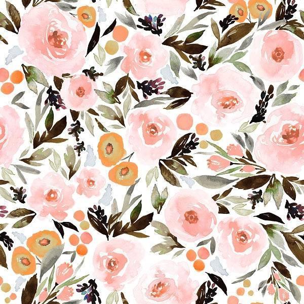 Indy Bloom Fabric Watercolour Floral Berry Blossom Black 47 – made-to-order custom fabric by the metre | Fabric by Missy Rose