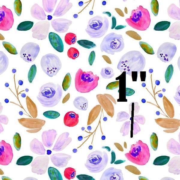 Indy Bloom Fabric Watercolour Floral Berry Blue 60 – made-to-order custom fabric by the metre | Fabric by Missy Rose