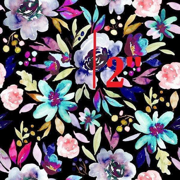 Indy Bloom Fabric Watercolour Floral Berry Rose Black 78 – Australian custom printed fabric pre-order | Fabric by Missy Rose