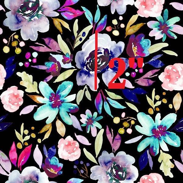 IB Watercolour Floral - Berry Rose Black 78 - Fabric by Missy Rose Pre-Order