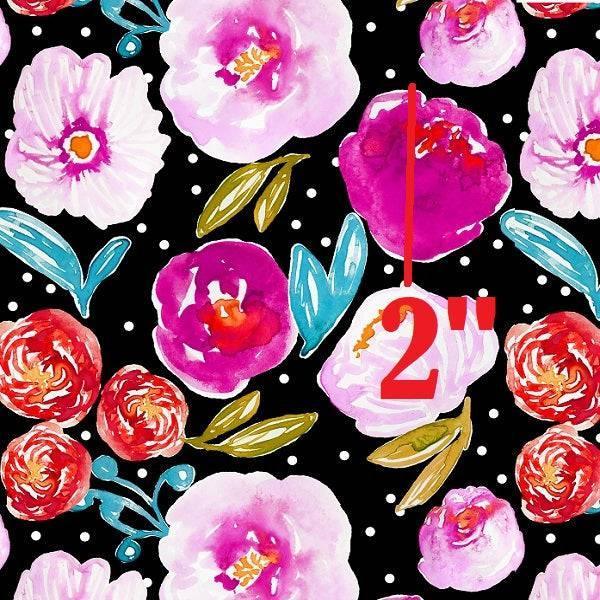 Indy Bloom Fabric Watercolour Floral Black Poppy 64 – premium custom printed fabric for sewing | Fabric by Missy Rose