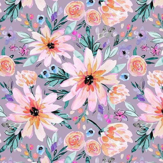 IB Watercolour Floral - Blair Plum 68 - Fabric by Missy Rose Pre-Order