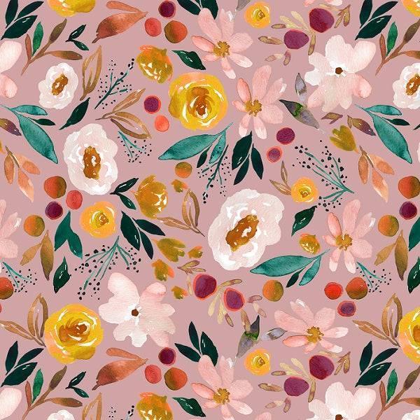 Indy Bloom Fabric Watercolour Floral Blossom Harvest 89 – pre-order designer fabric Australia | Fabric by Missy Rose