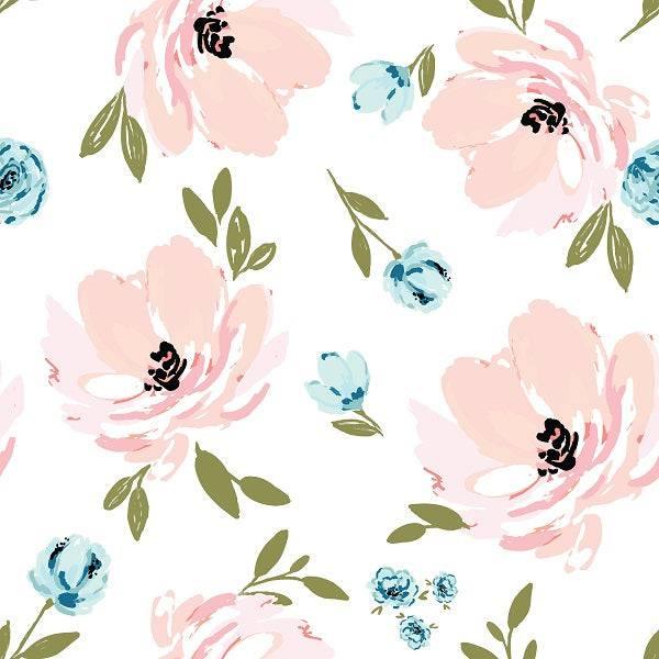 IB Watercolour Floral - Blush Berry 48 - Fabric by Missy Rose Pre-Order