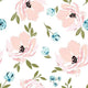 Indy Bloom Fabric - Watercolour Floral - Blush Berry 48