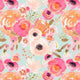 Indy Bloom Fabric - Watercolour Floral - Blush Blue 103